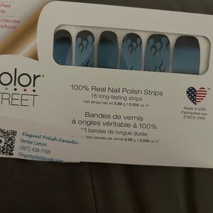 Color Street Fiery Blue Nail Strips
